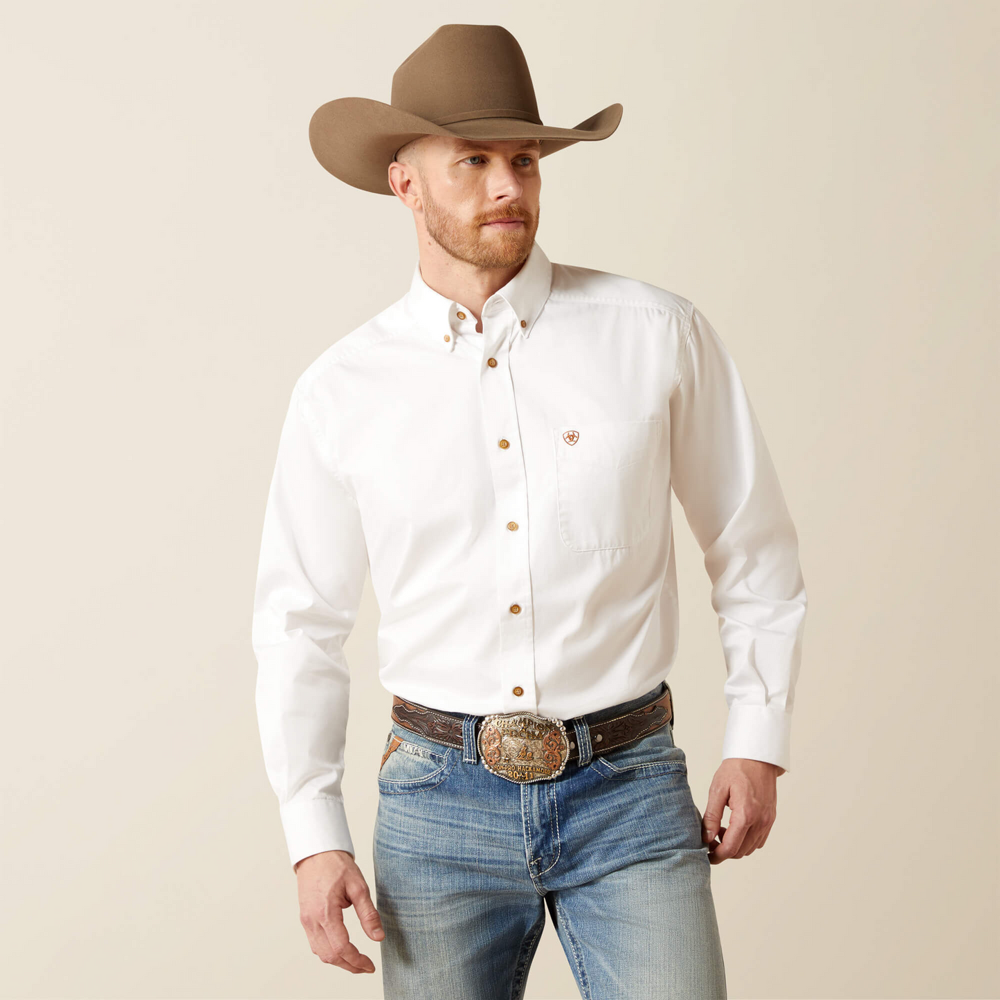 Ariat Men’s Long Sleeve Shirt White 1000053