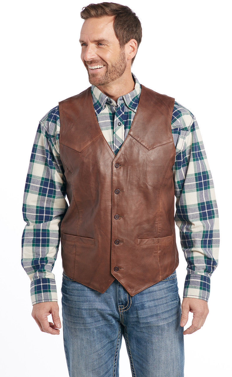 CRIPPLE CREEK MEN'S BUTTON FRONT LAMB VEST ML306491
