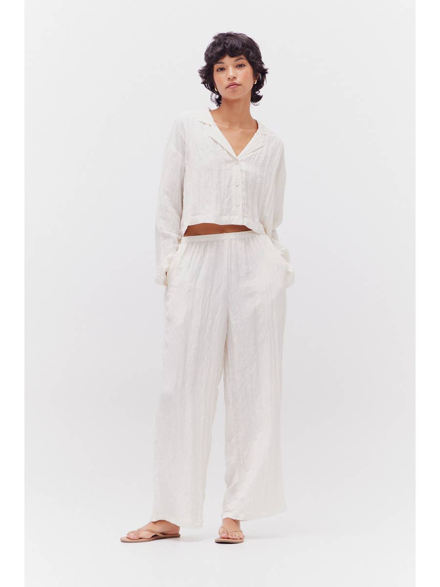 Crinkle Fabric Pants 50637