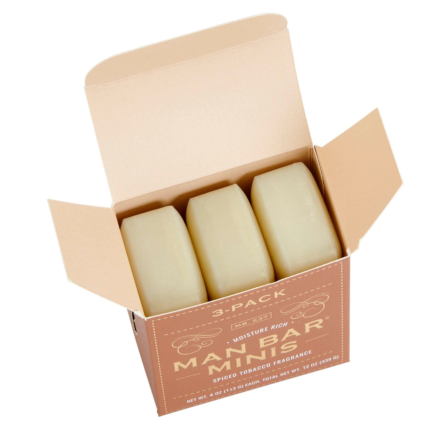 Man Bar Soap Mini Bar 3-Pack Spiced Tabacco MMT1572