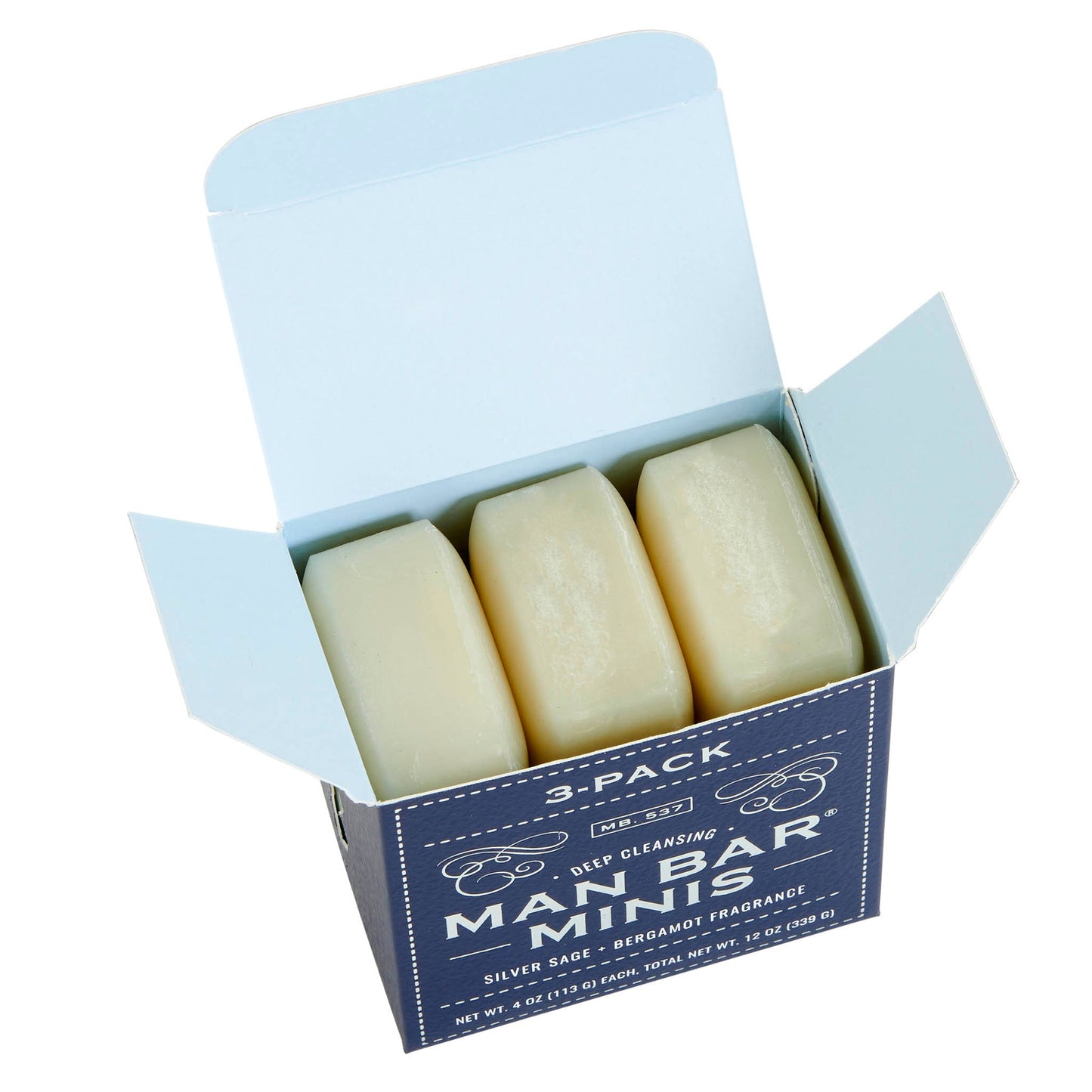 Man Bar Soap Mini Bar 3-Pack Silver Sage + Bergamot MMS1571