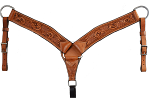 Breast Collar Floral Tooled BCFT24