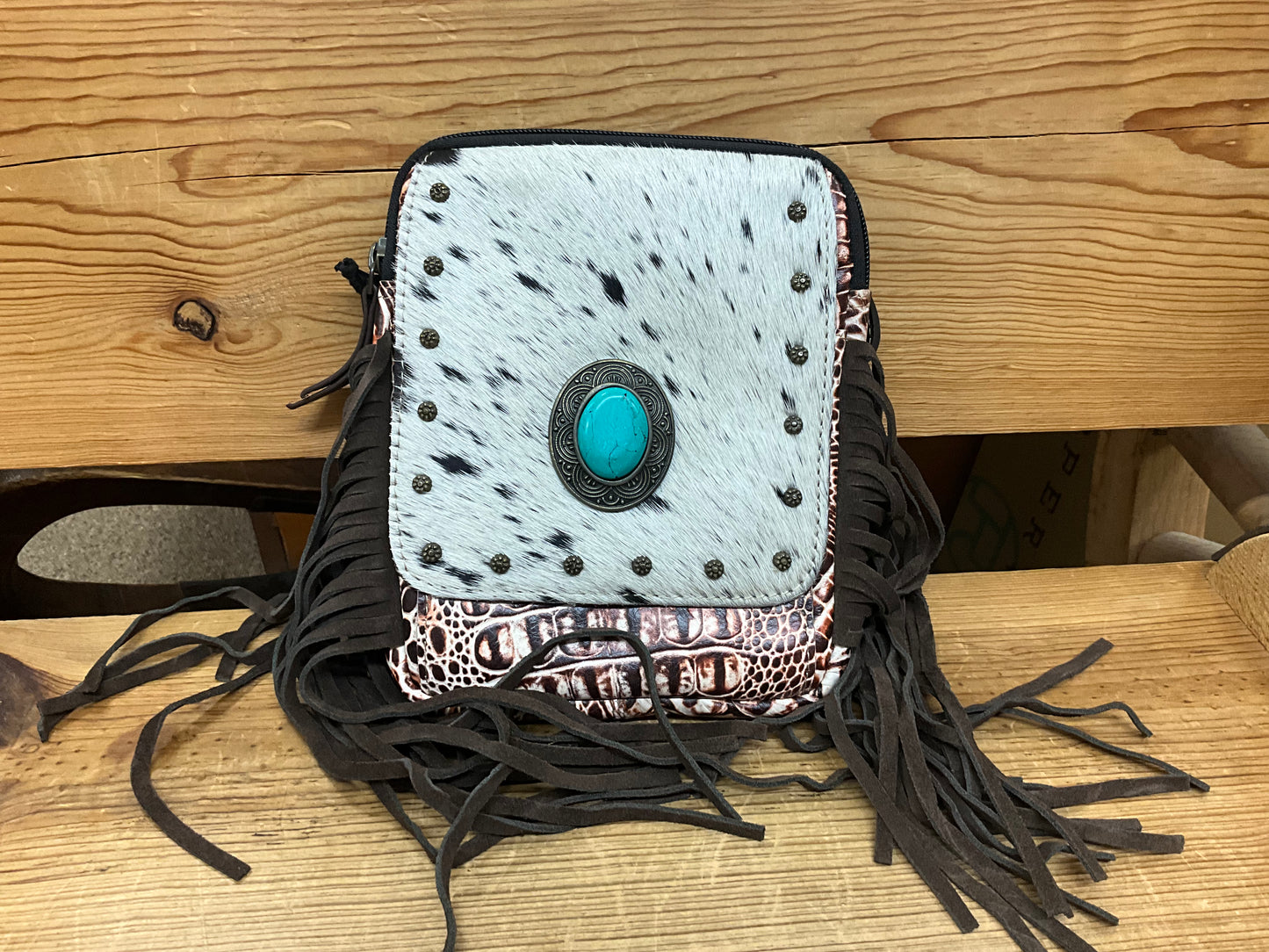 Myra Zephyr Canyon Leather & Hairon Bag S-10727