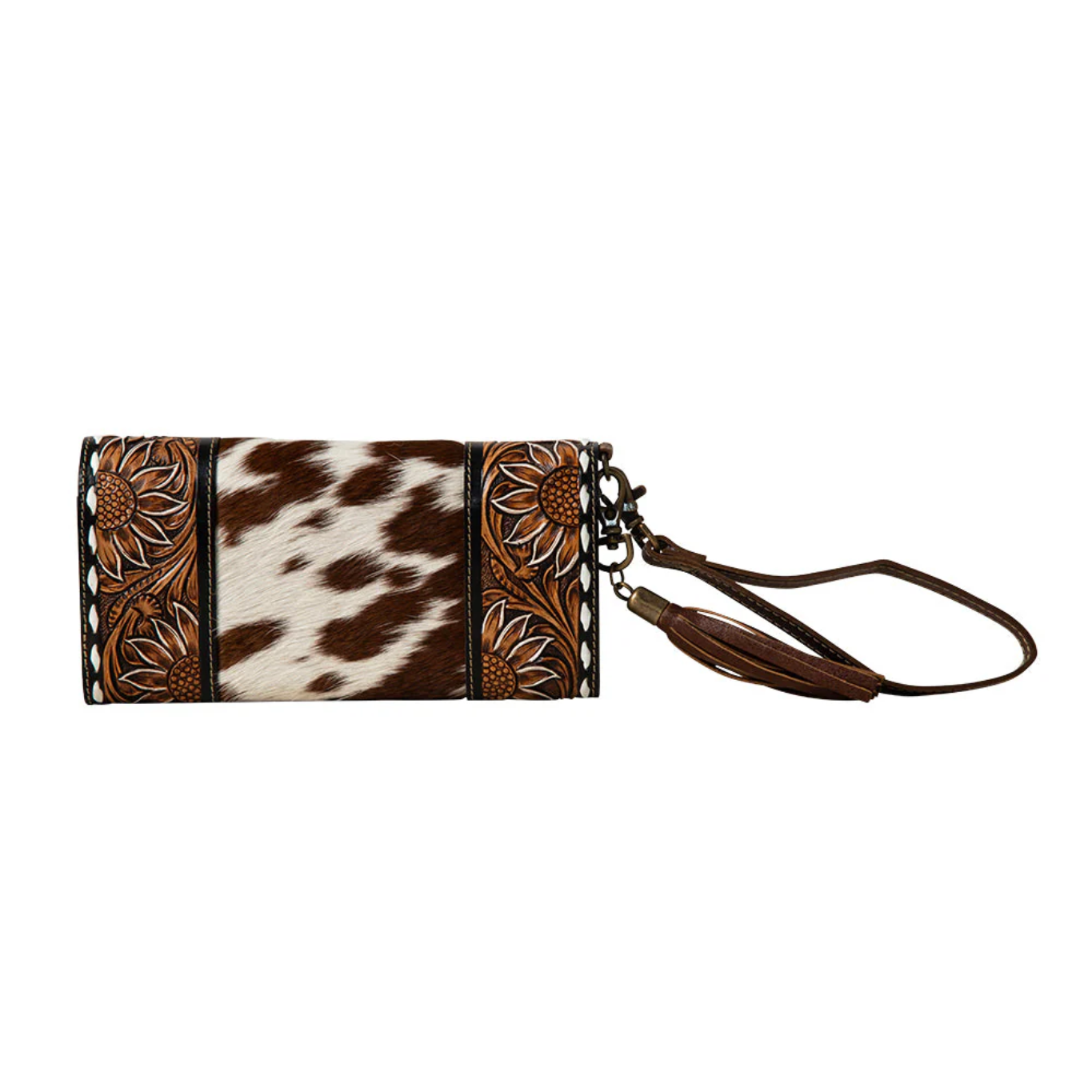 Myra Sandstone Trail Hand-Tooled Wristlet Wallet S-7481