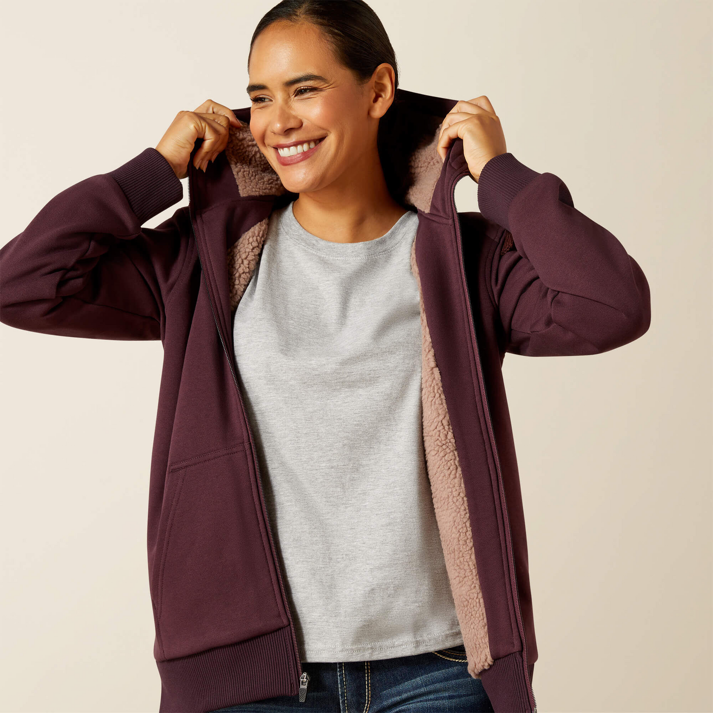 Ariat Ladies Rebar Sherpa Hood Jacket 10062329