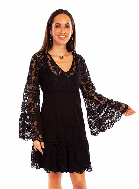 Scully Ladies Long Sleeve Lace Dress HC557