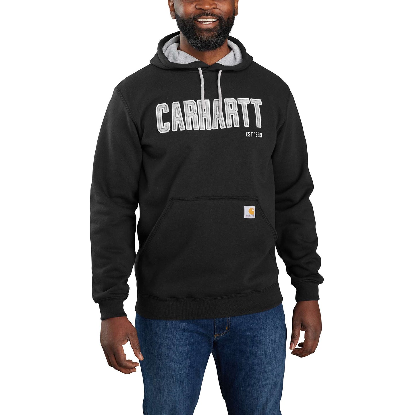 Carhartt Midweight Felt Logo Hoodie 105494BLK