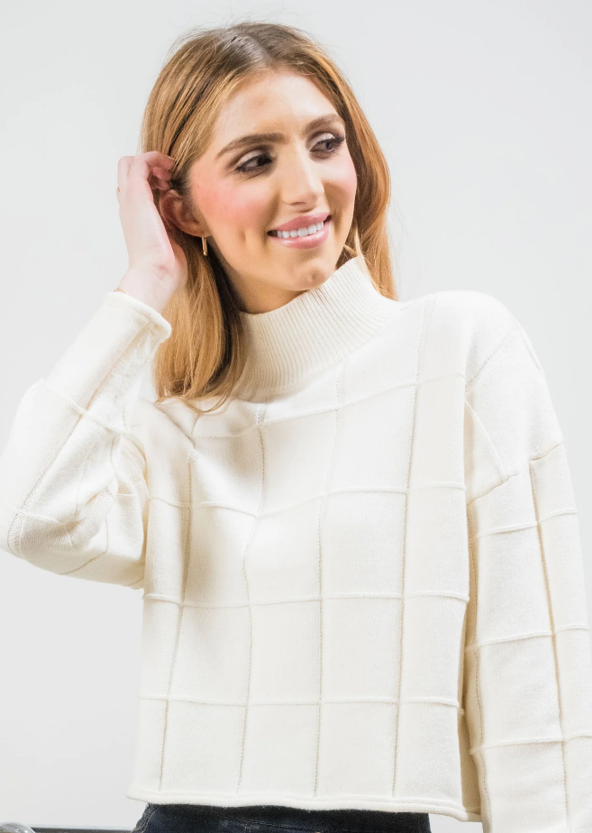 Cassidy Windowpane Sweater 1403-1368