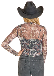 Rock & Roll Sheer Black Blouse BW22T07826