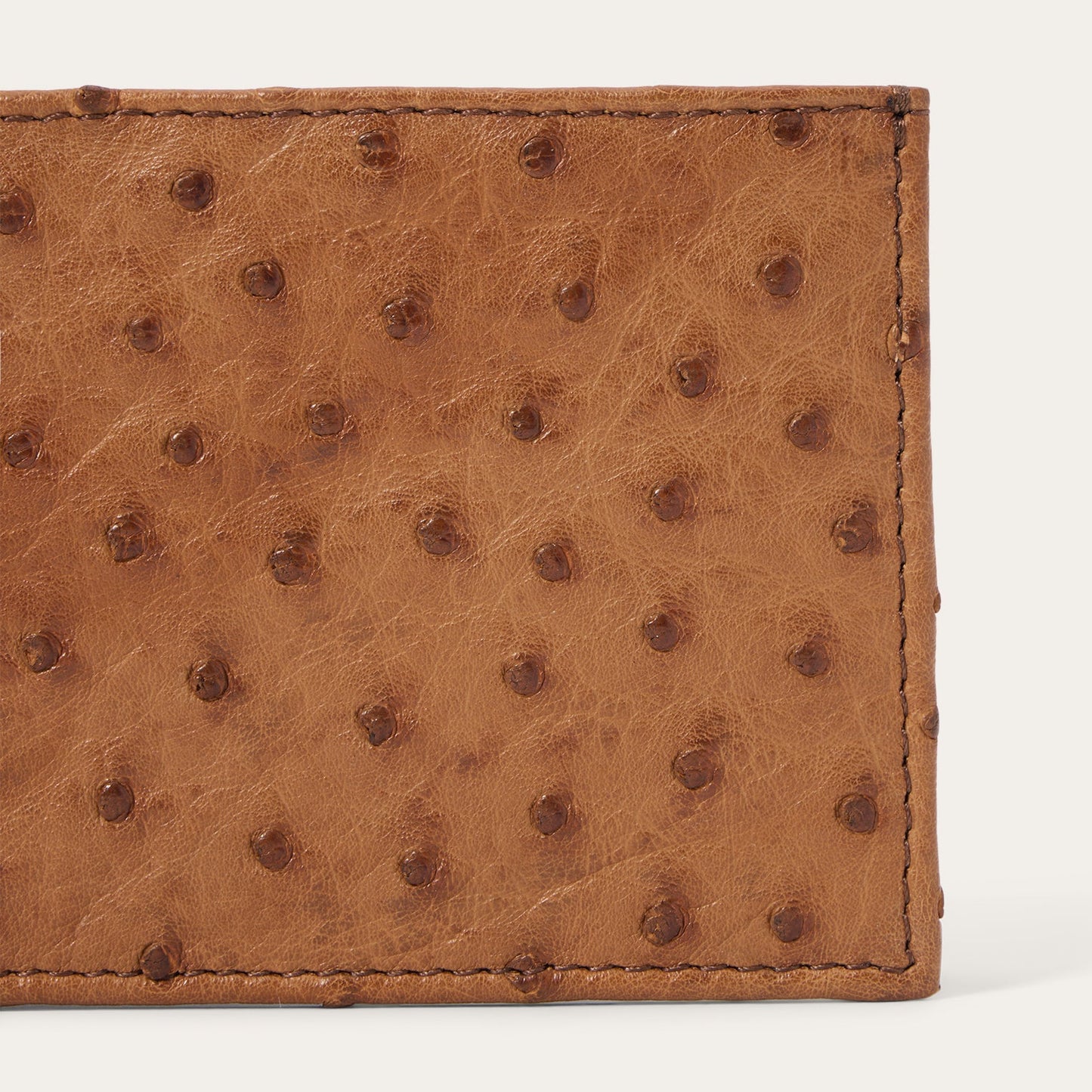 Stetson Wallet Bifold Genuine Antique Cognac Ostrich 70687