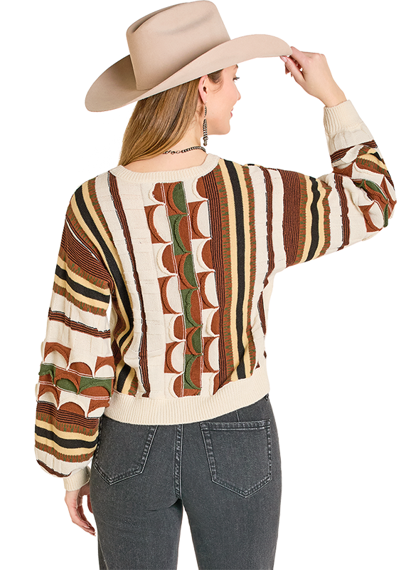 Rock & Roll Denim Women's Textured Sweater BW32T07827