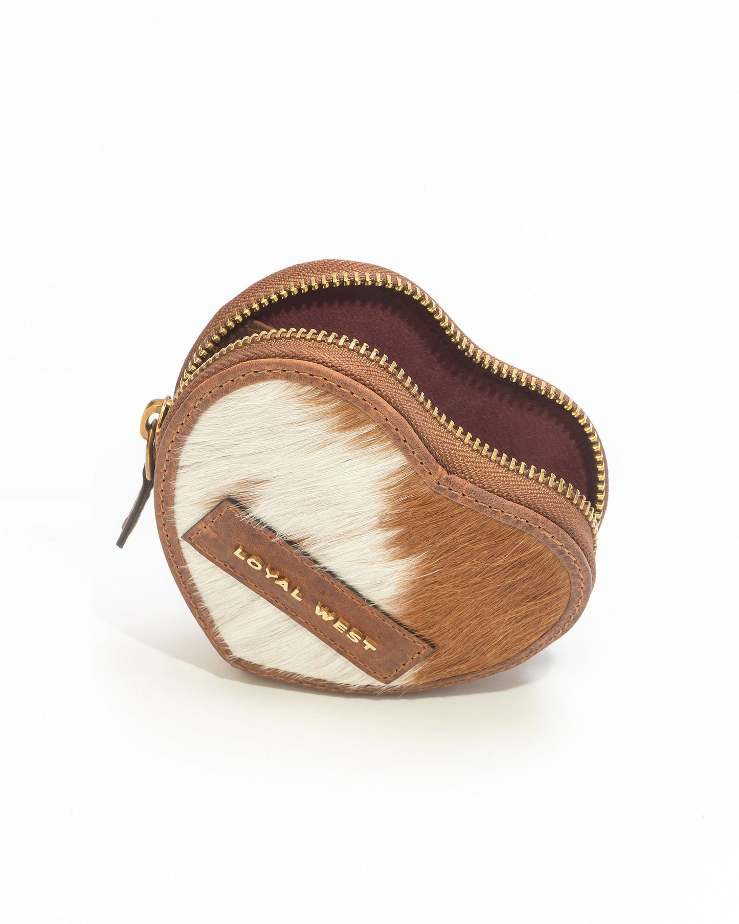 Loyal West Cupid Coin Pouch Heart Brn Cowskin LW-S26-370
