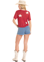 Rock&Roll Star Short Sleeve Sweater Top BW31T08778