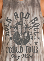 Rock & Roll Graphic Muscle Tank BW20T08888