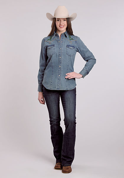 Roper Ladies LS Shirt 350406004