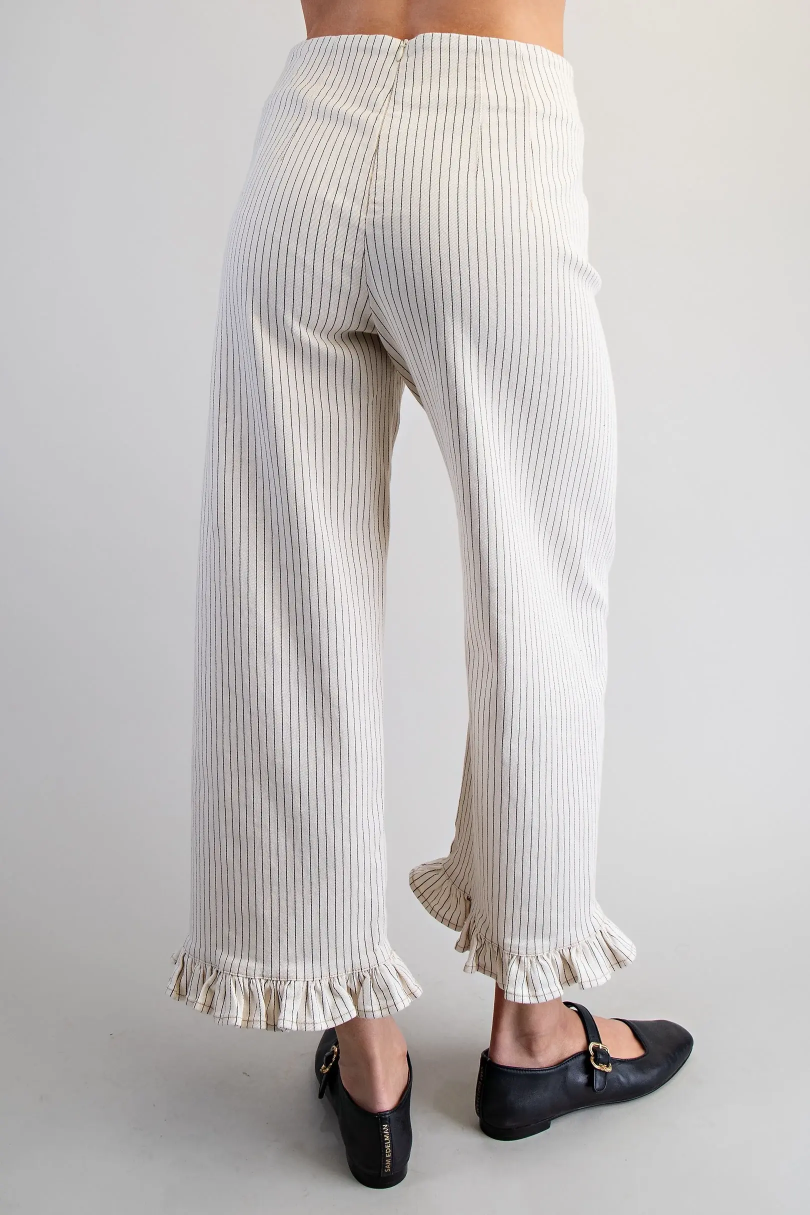 Stripe Ruffle Hem Pant PK16289