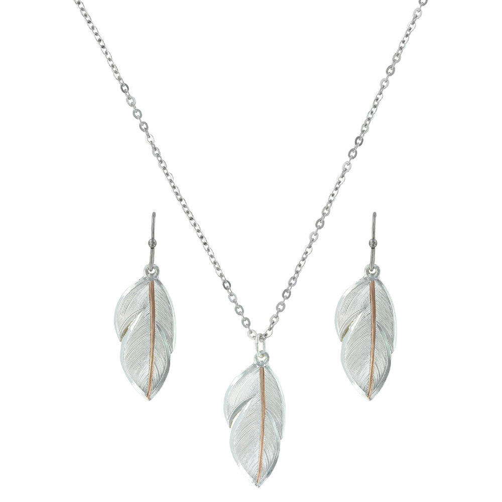 Montana Silversmiths Downy Feather Jewelry Set JS2878RG