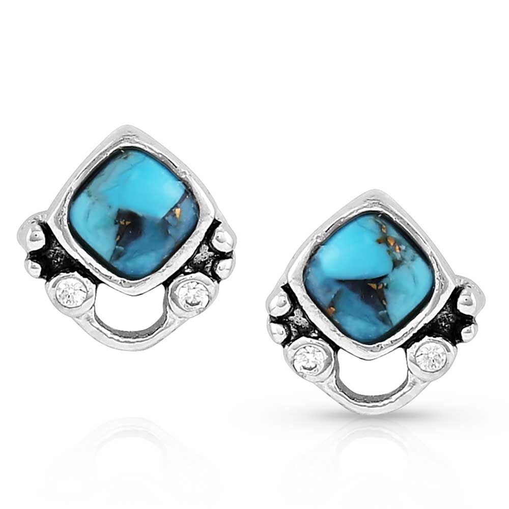 Montana Silversmiths Moonlight Mountains Turquoise Post Earrings KTER5484