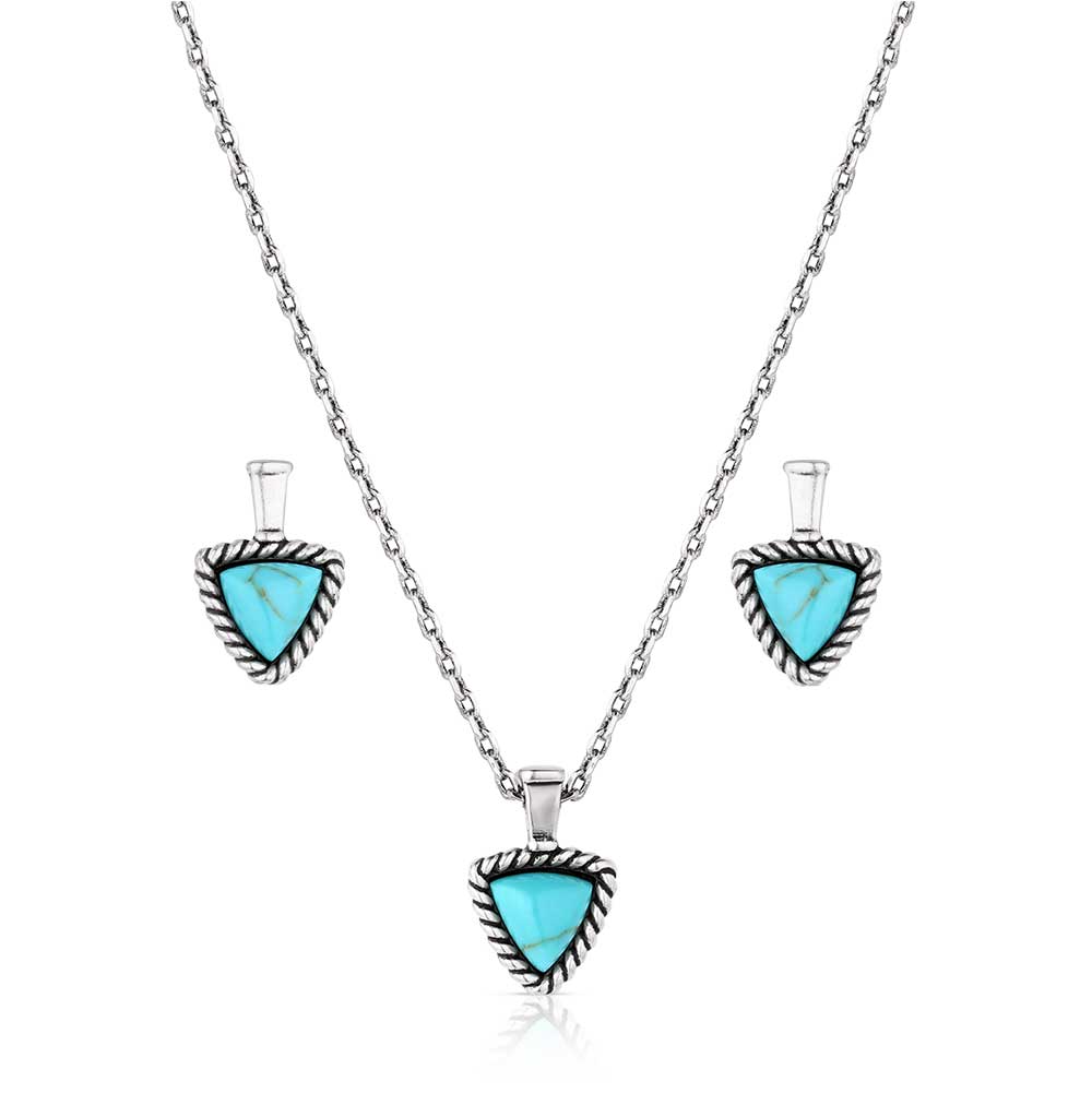 Montana Silversmiths Braided Journey Turquoise Jewelry Set JS6109