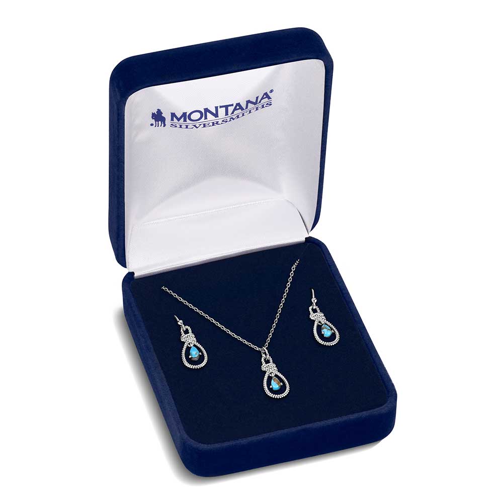 Montana Silversmith Jewelry Set Turquoise Tear Drop JS6374