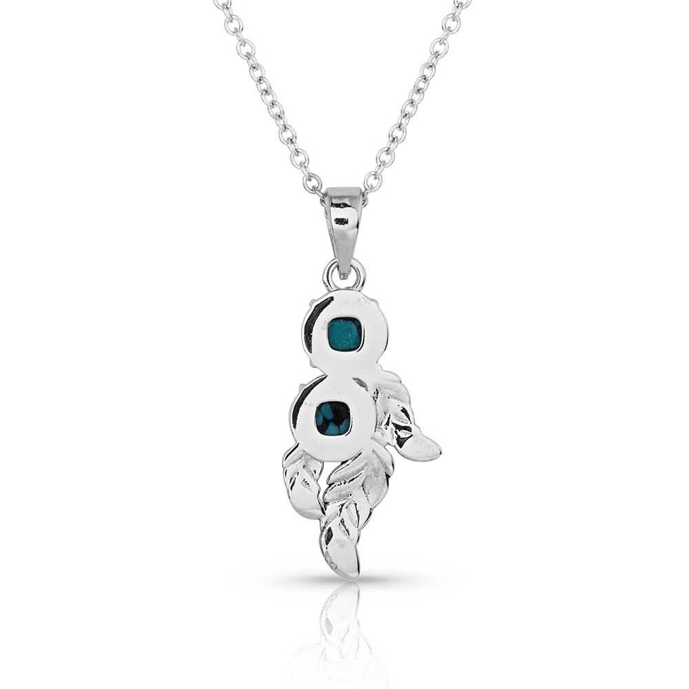Montana Silversmiths Whispering Winds Feather Turquoise Necklace NC5711