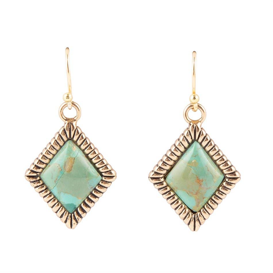 Diamond Days Turquoise Earrings SEQUE03T01B