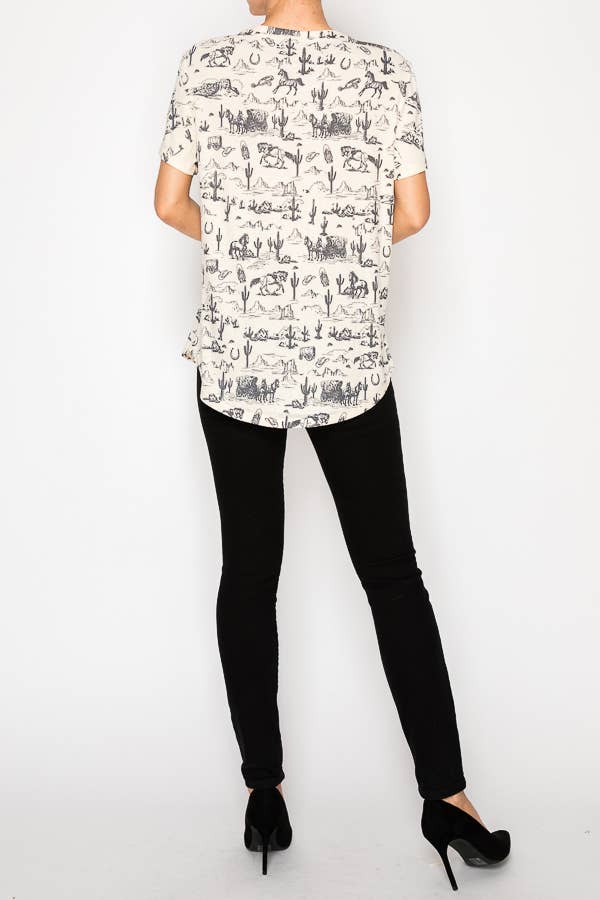 Sequin Star Embellished Soft Tee OLS4765BG