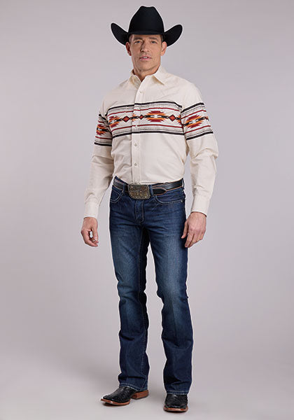 Roper Mens LS Shirt 0300104310214WH