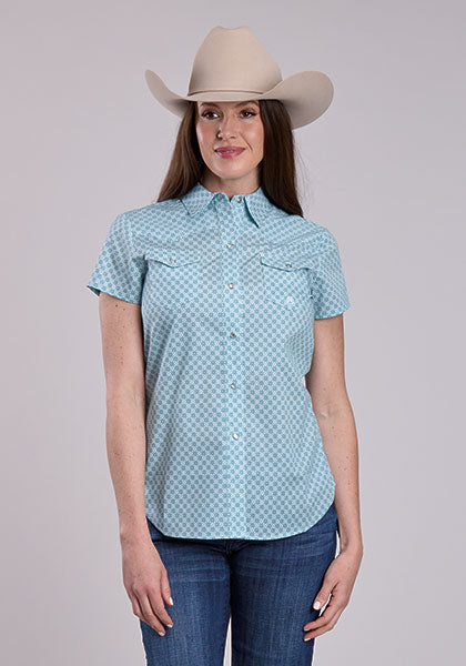 Roper Ladies SS Snap Shirt 3512252105GR