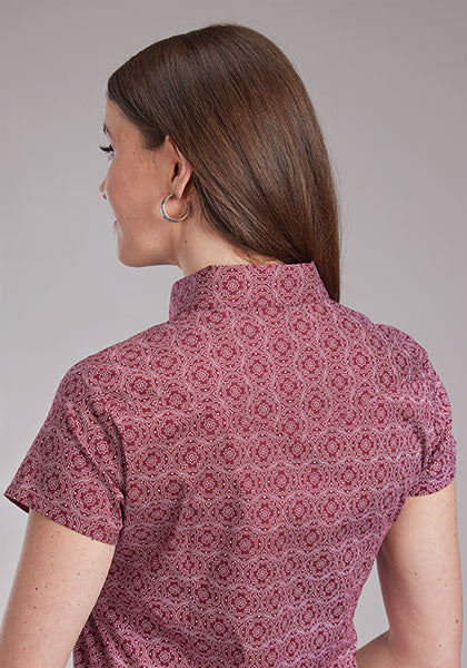 Roper Ladies SS Snap Shirt Red Paisley 3512253101RE
