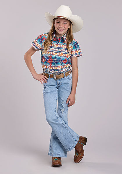Roper Girls SS Western Shirt 0308100670323MU