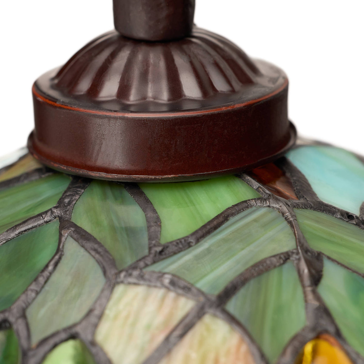 60" Victoria Stained Glass Candlestick Base Floor Lamp