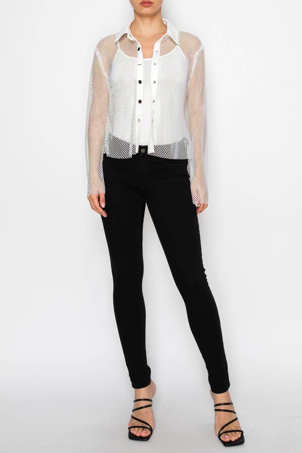 Sparkly Mesh Jacket EC111476