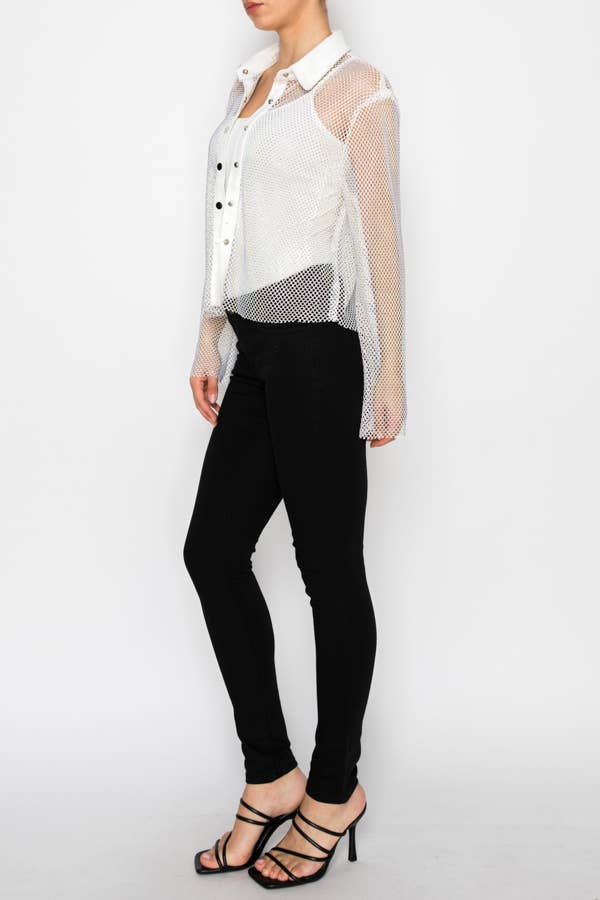 Sparkly Mesh Jacket EC111476