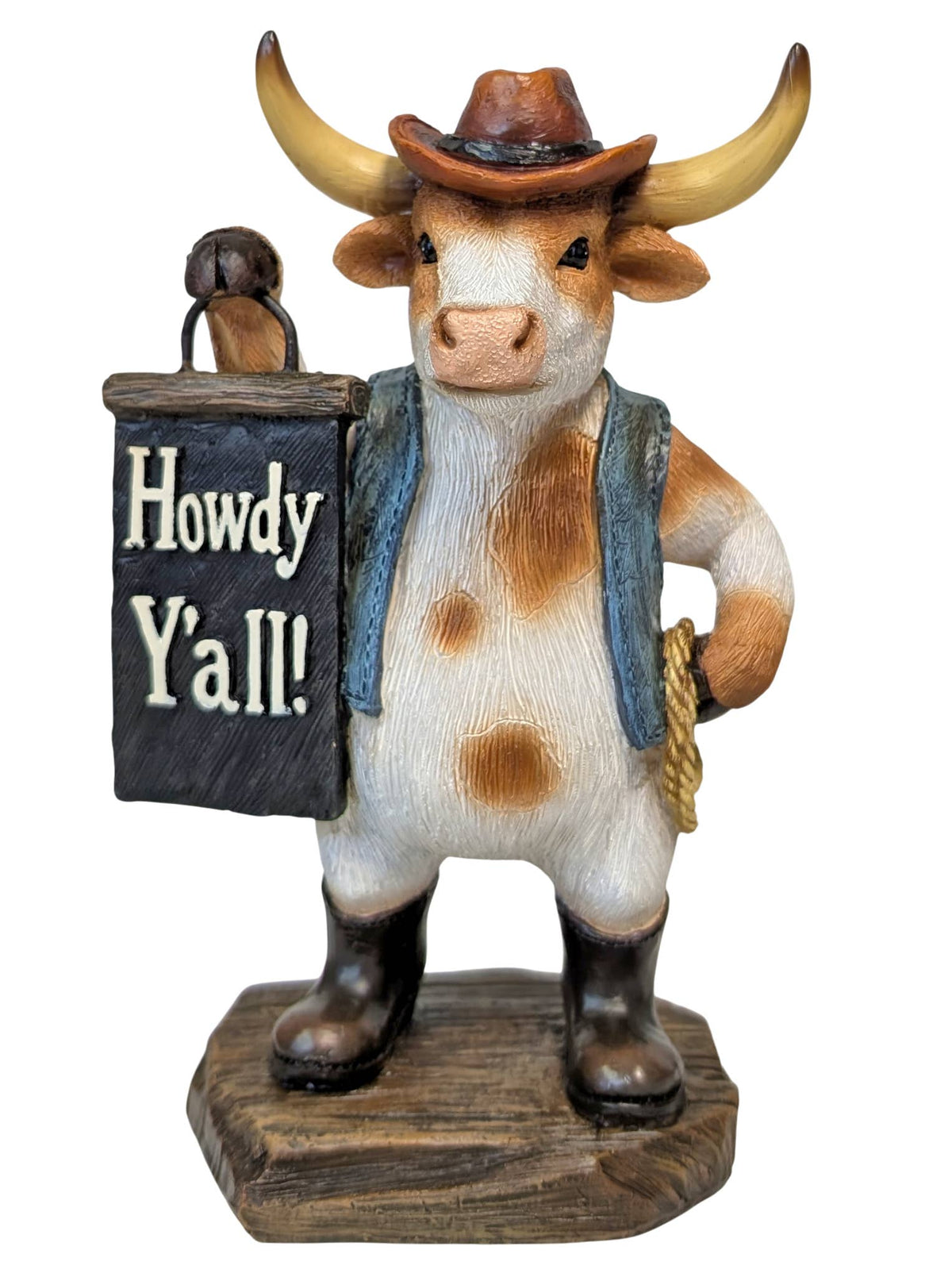 WESTERN WELCOME CREW LONGHORN, 4.25"X3.25"X7.75.  15788