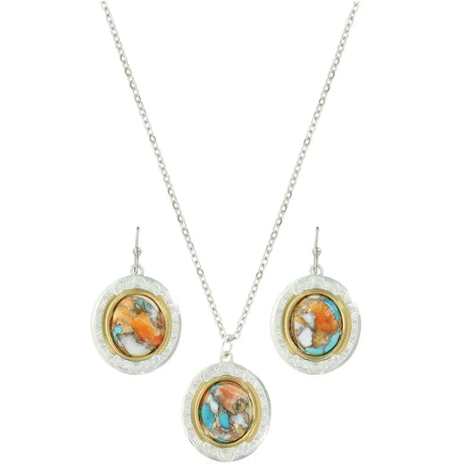 Montana Silversmith Silver & Gold Sweet Memories Mountain Glacier Jewelry Set - JS3919MTQ