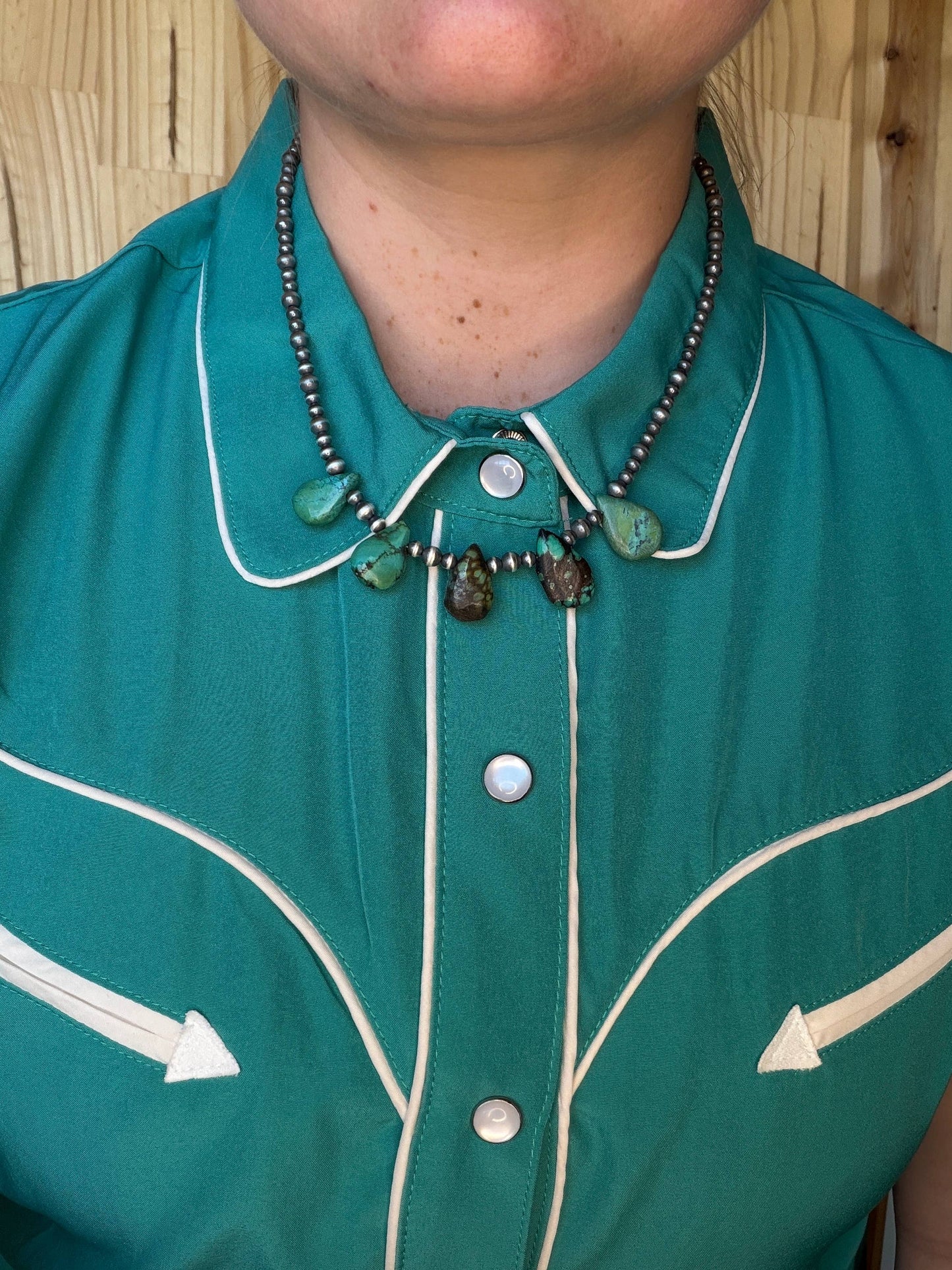 #059 Turquoise Tear Drop Necklace 
