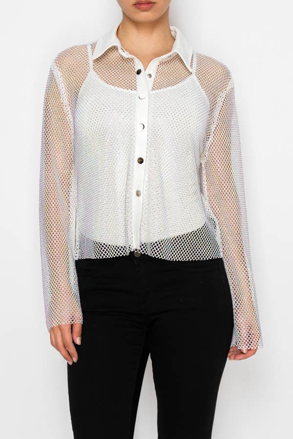 Sparkly Mesh Jacket EC111476