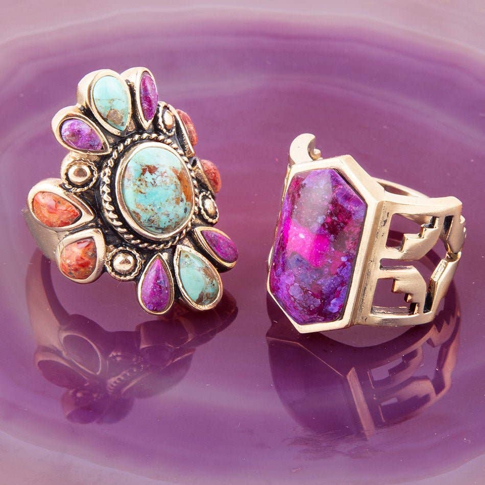 Native Color Turquoise Multi Stone RingLEGAR01PUM9B