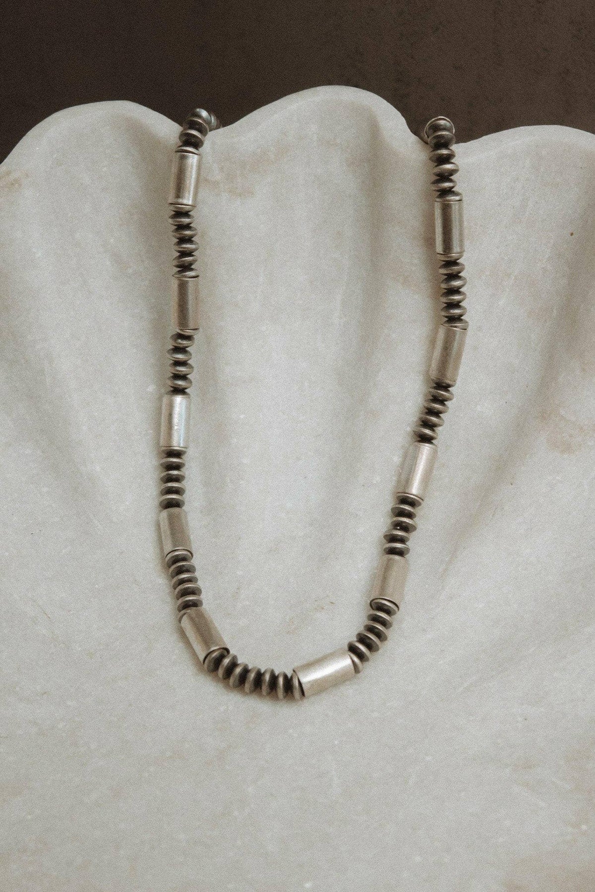 Desert Space Sterling Silver Saucers Necklace J3061