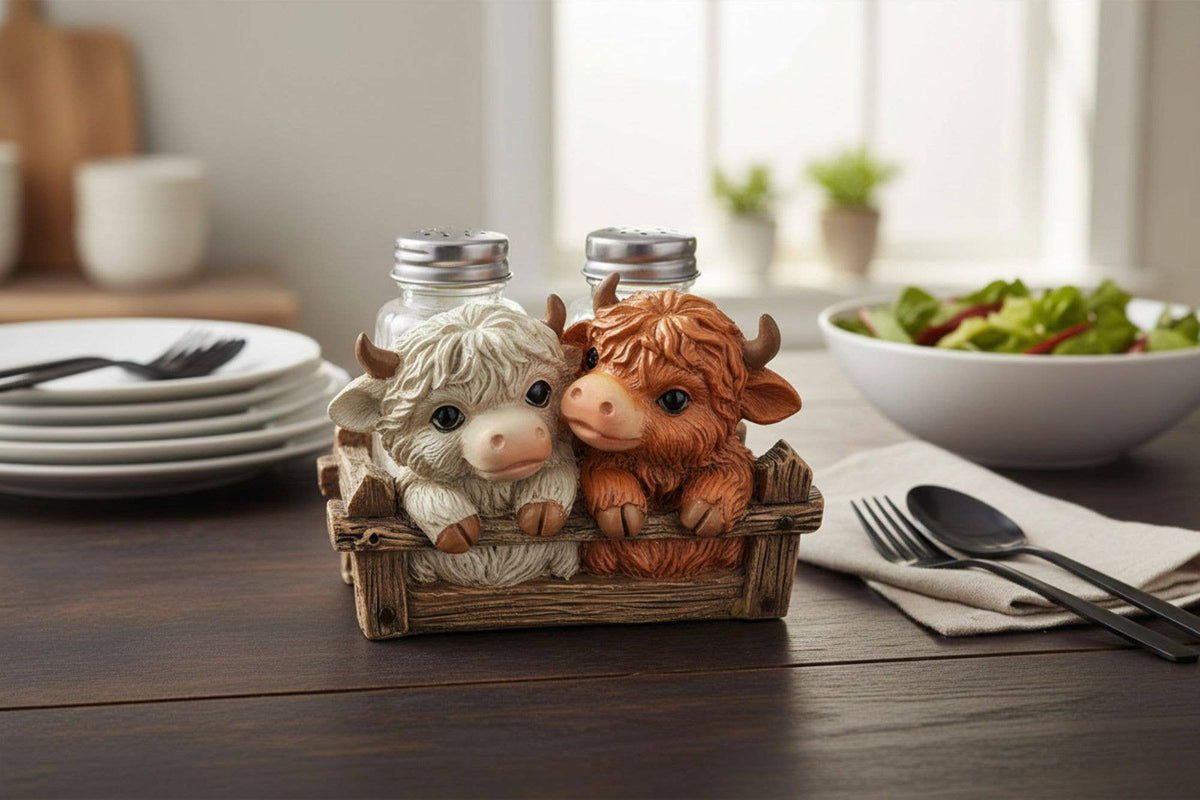 TWO HIGHLAND COWS S/P HOLDER 18021