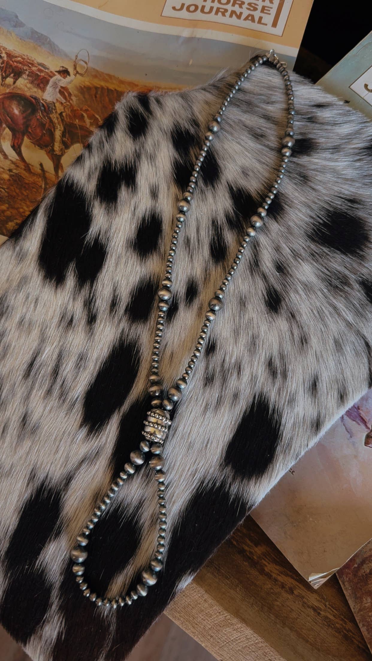 #024 Sterling Pearl Lasso Lariat