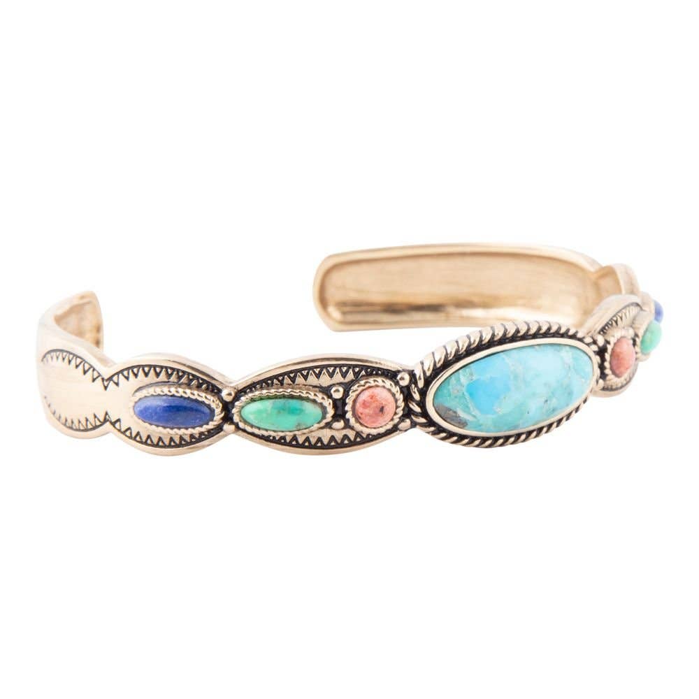 Concho Colorful Golden Cuff Bracelet CHCHB01MUB