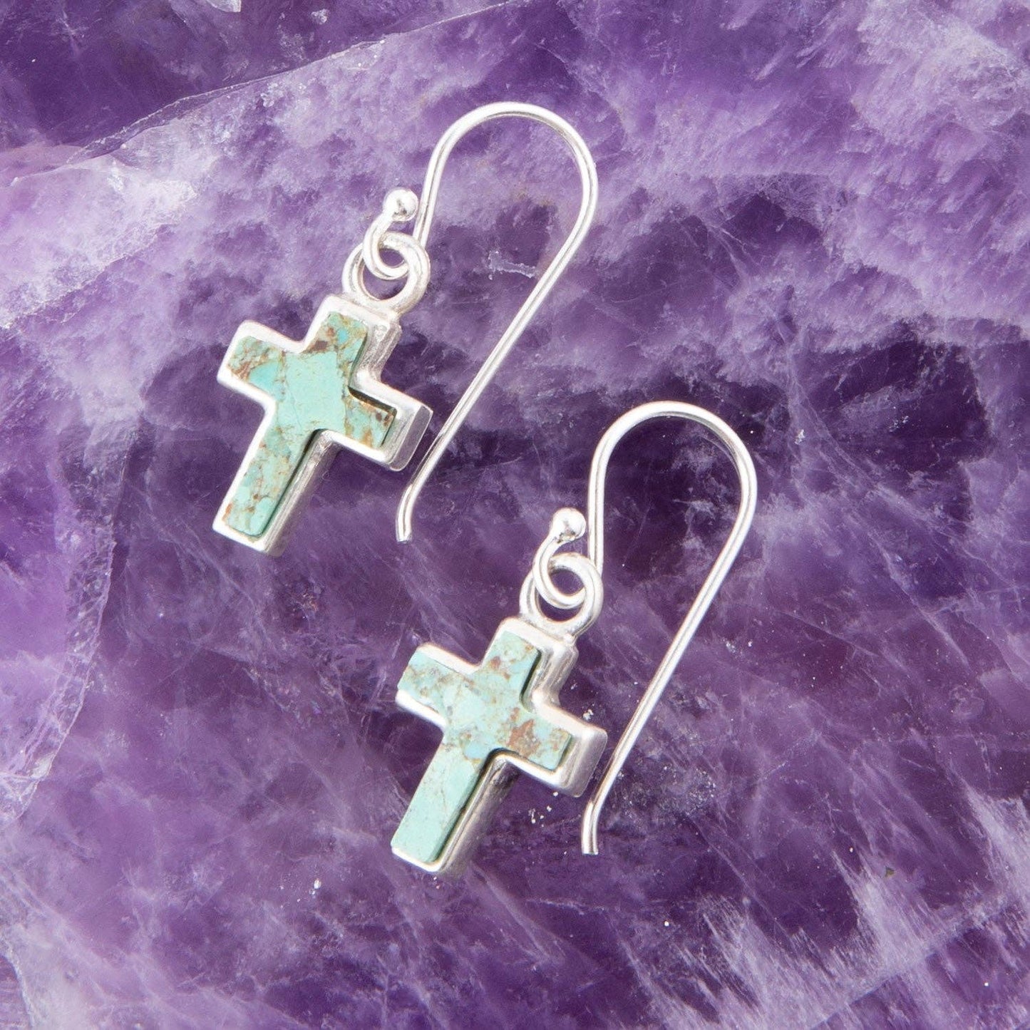 Touch of Turquoise Cross Earring REPLE02