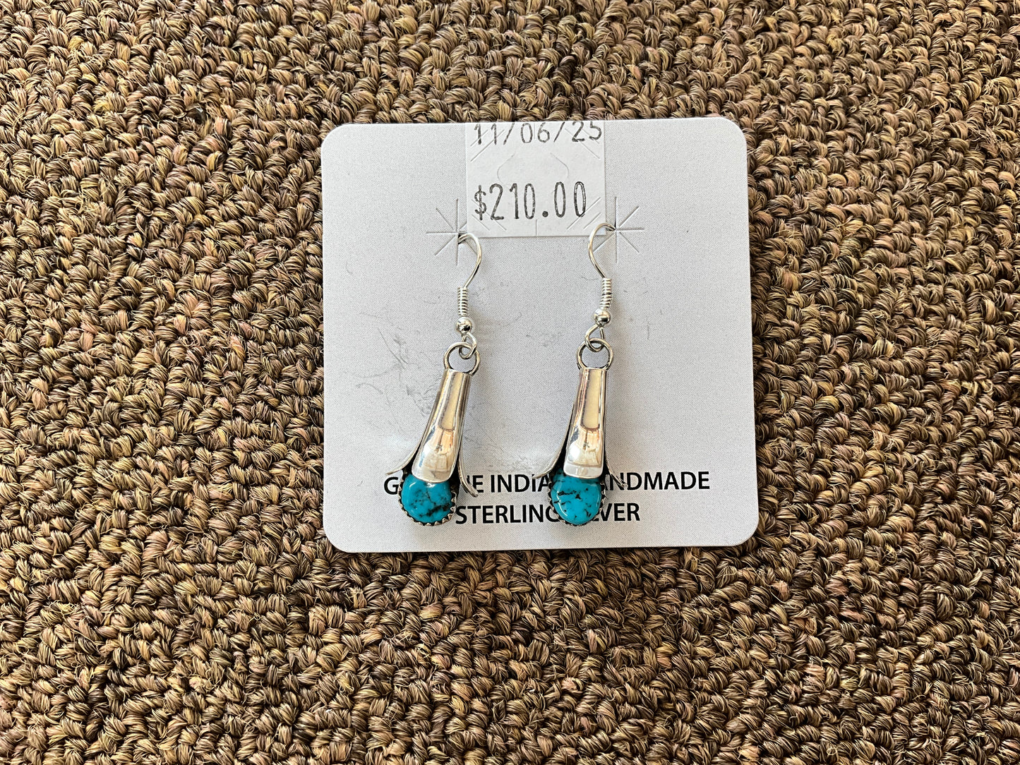Earring Sterling Silver Blossom Turquoise ER110625