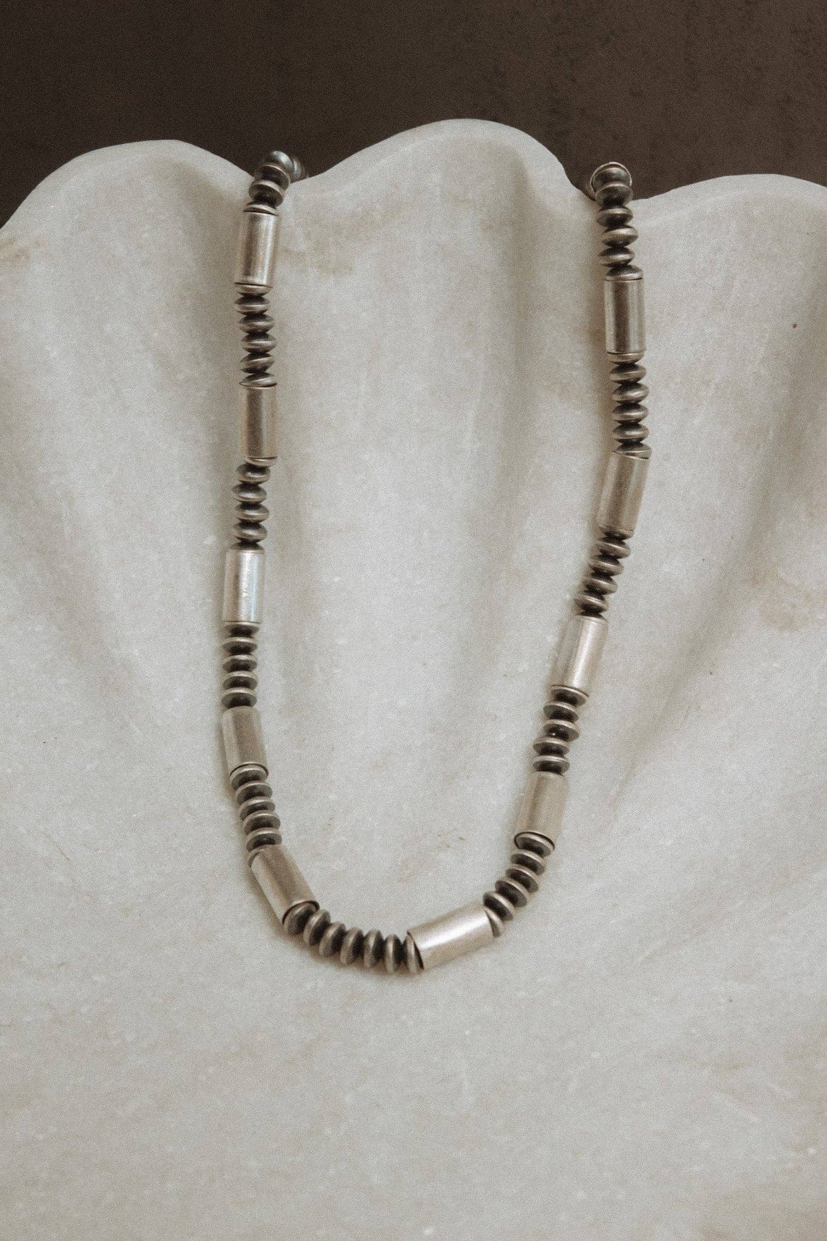 Desert Space Sterling Silver Saucers Necklace J3061