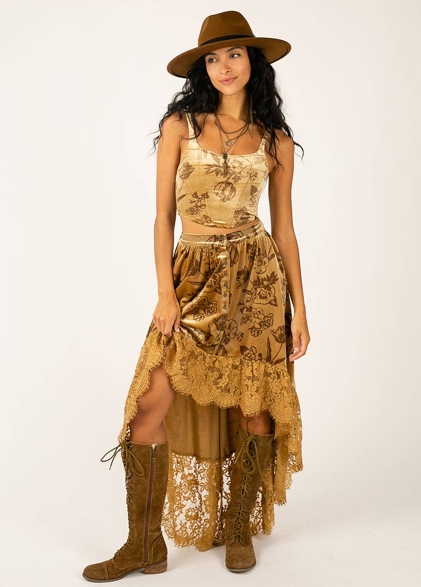 Women's Journee Top in Honey Floral 860001845