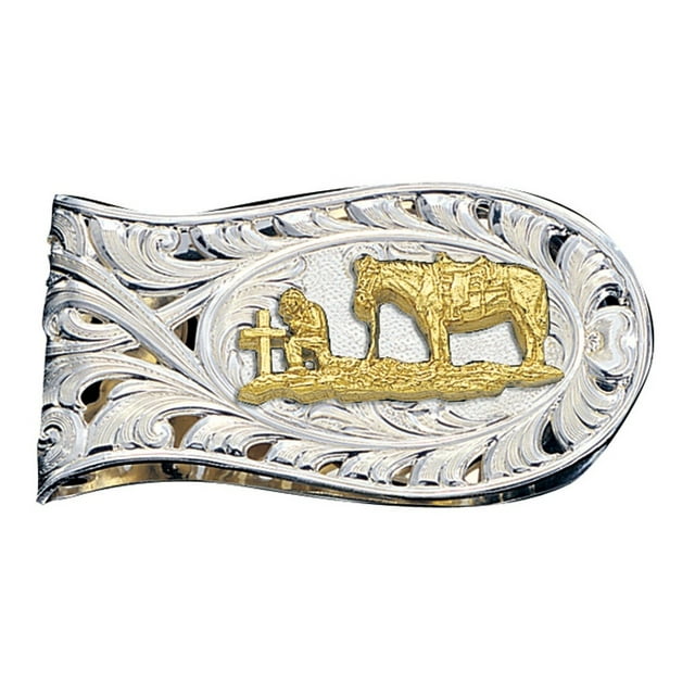 Montana Silversmiths Money Clip Christian Cowboy Silver MCL60710-99CXS