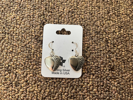 Earring Silver Hearts RE064