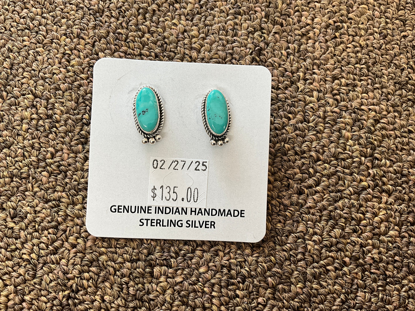 Earring Sterling Silver Turquoise Stud ER022725